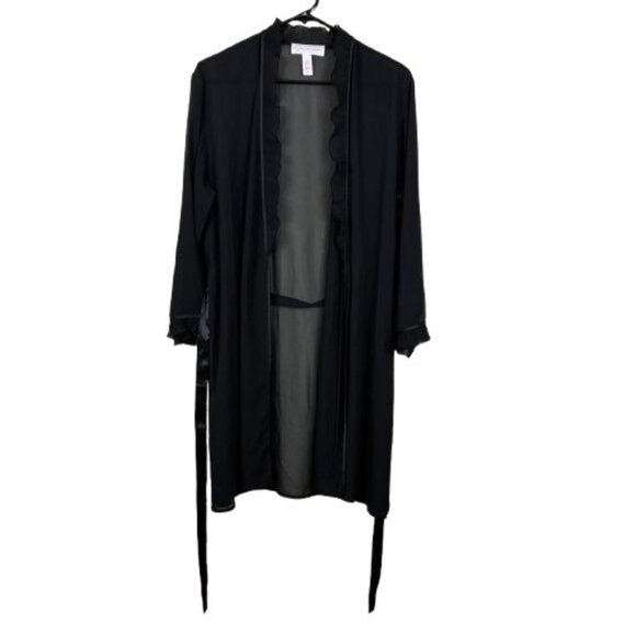 VTG Oscar de La Renta Pink Label Y2K Sheer Robe Sz Medium Sexy Retro - Picture 1 of 5